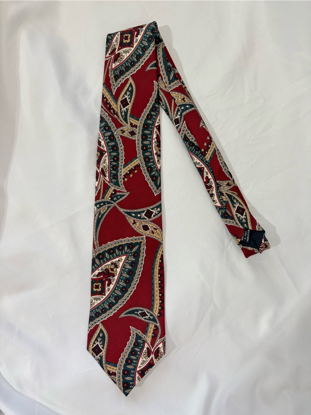 Christian Dior Monsieur Silk Paisley Print Tie